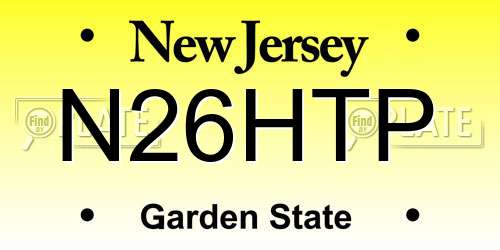 N26HTP New Jersey License Plate