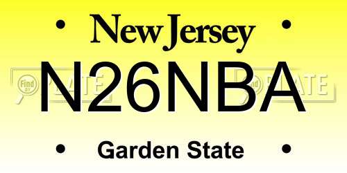 N26NBA New Jersey License Plate