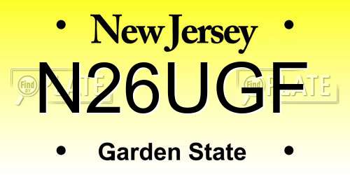 N26UGF New Jersey License Plate