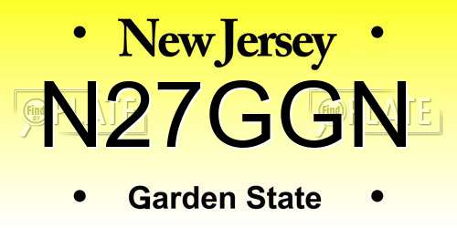 N27GGN New Jersey License Plate