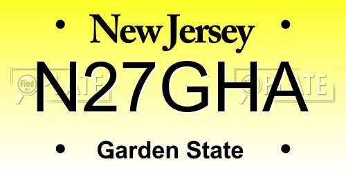 N27GHA New Jersey License Plate