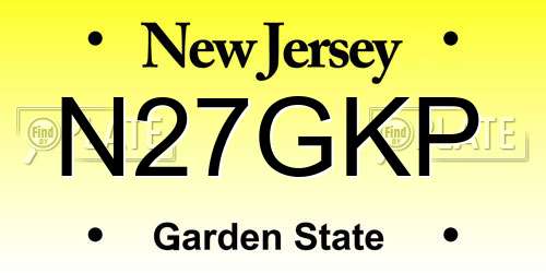 N27GKP New Jersey License Plate