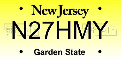 N27HMY New Jersey License Plate