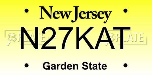 N27KAT New Jersey License Plate