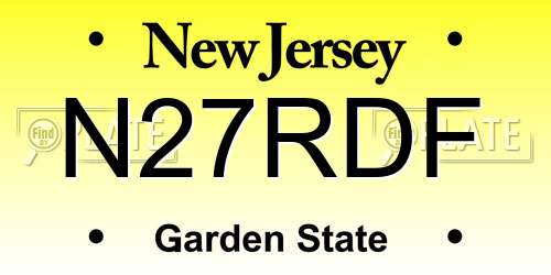N27RDF New Jersey License Plate