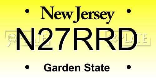 N27RRD New Jersey License Plate