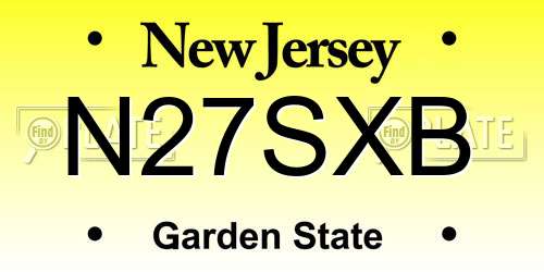 N27SXB New Jersey License Plate