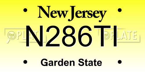 N286TI New Jersey License Plate