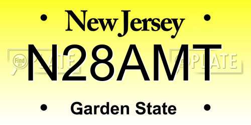 N28AMT New Jersey License Plate