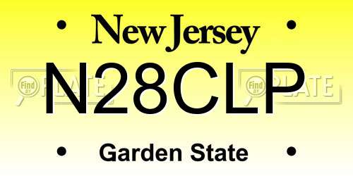 N28CLP New Jersey License Plate