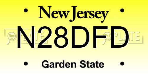 N28DFD New Jersey License Plate