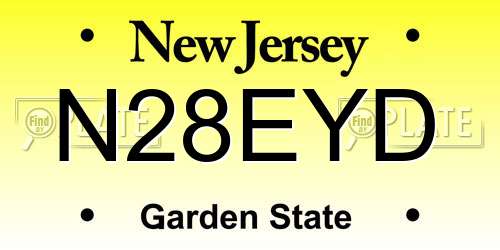 N28EYD New Jersey License Plate