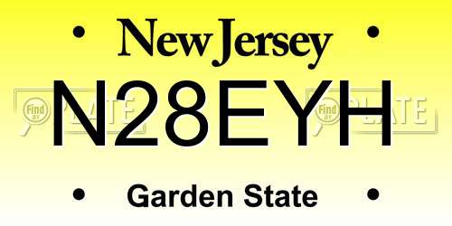 N28EYH New Jersey License Plate