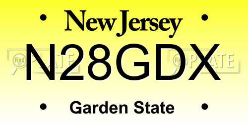 N28GDX New Jersey License Plate
