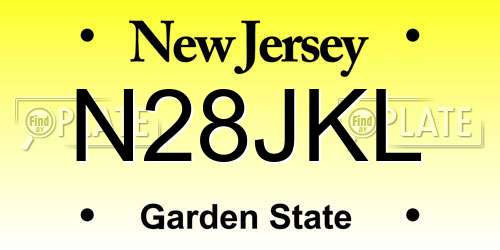 N28JKL New Jersey License Plate