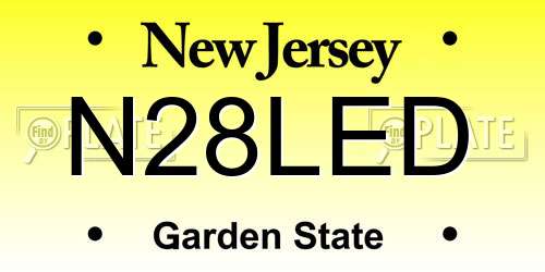 N28LED New Jersey License Plate