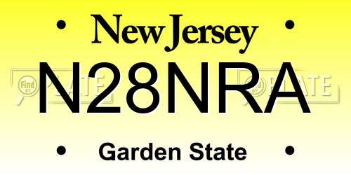 N28NRA New Jersey License Plate