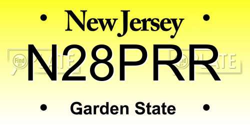 N28PRR New Jersey License Plate