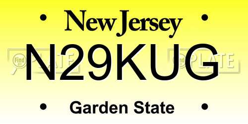 N29KUG New Jersey License Plate