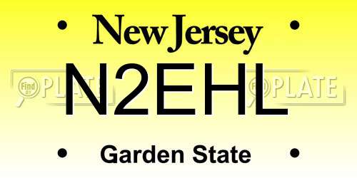 N2EHL New Jersey License Plate