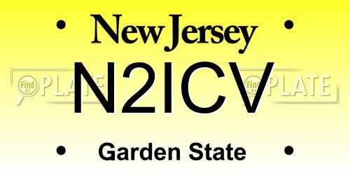 N2ICV New Jersey License Plate