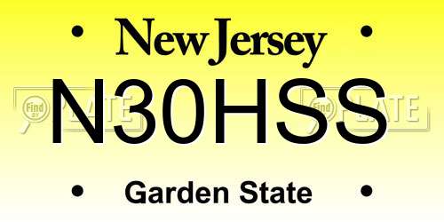 N30HSS New Jersey License Plate