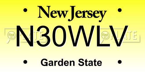 N30WLV New Jersey License Plate