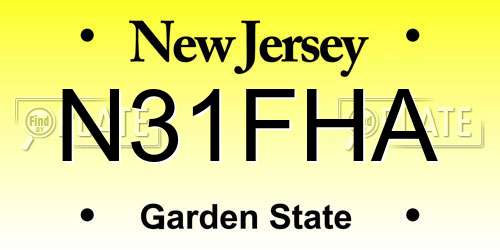 N31FHA New Jersey License Plate
