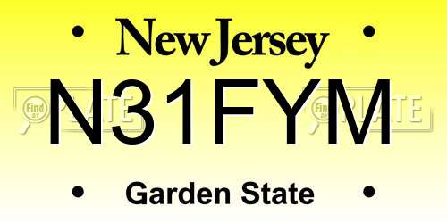 N31FYM New Jersey License Plate