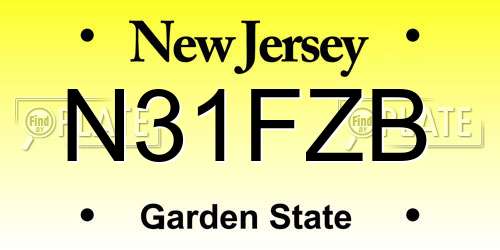 N31FZB New Jersey License Plate