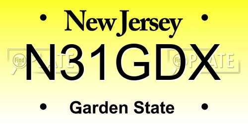 N31GDX New Jersey License Plate