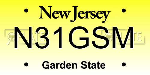 N31GSM New Jersey License Plate