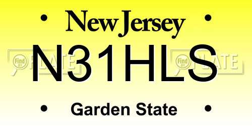 N31HLS New Jersey License Plate