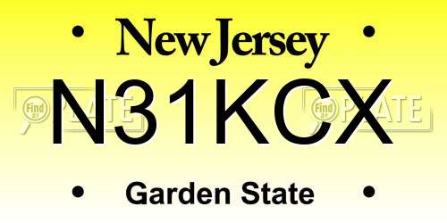 N31KCX New Jersey License Plate