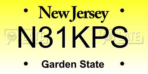 N31KPS New Jersey License Plate