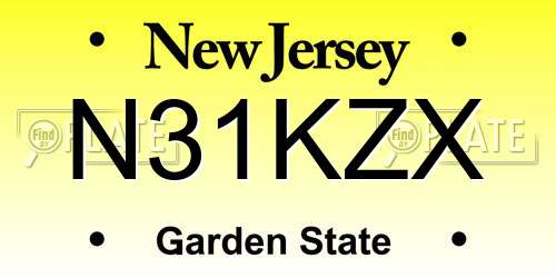 N31KZX New Jersey License Plate