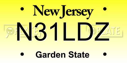 N31LDZ New Jersey License Plate