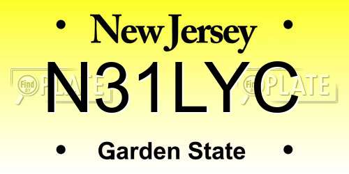 N31LYC New Jersey License Plate