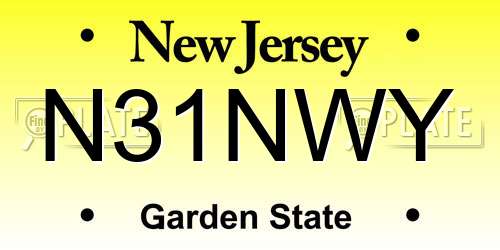 N31NWY New Jersey License Plate