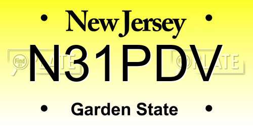 N31PDV New Jersey License Plate