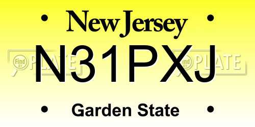 N31PXJ New Jersey License Plate