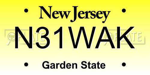 N31WAK New Jersey License Plate