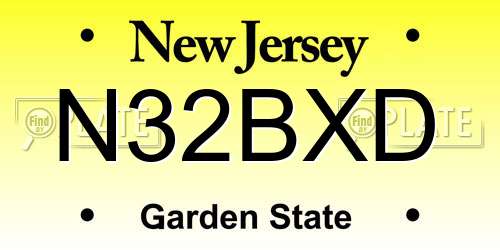 N32BXD New Jersey License Plate