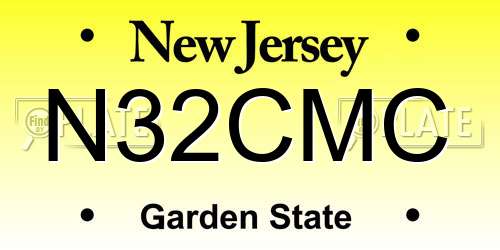 N32CMC New Jersey License Plate