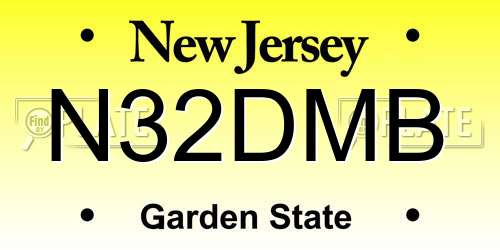 N32DMB New Jersey License Plate