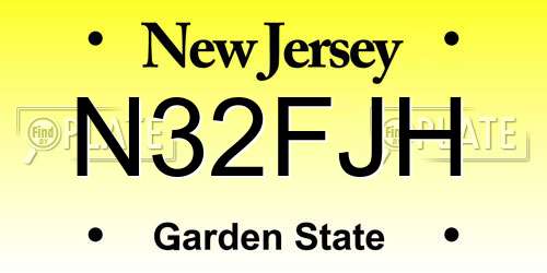 N32FJH New Jersey License Plate