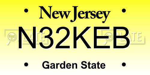 N32KEB New Jersey License Plate