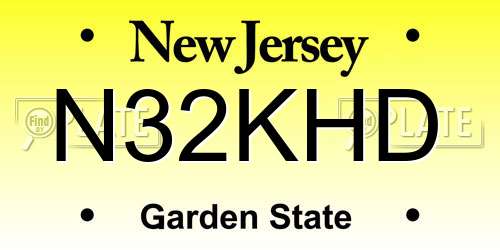 N32KHD New Jersey License Plate