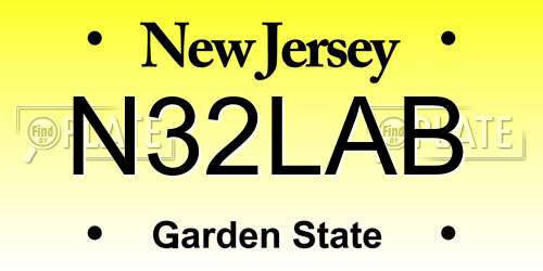 N32LAB New Jersey License Plate