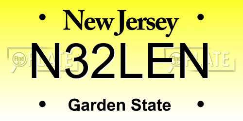 N32LEN New Jersey License Plate